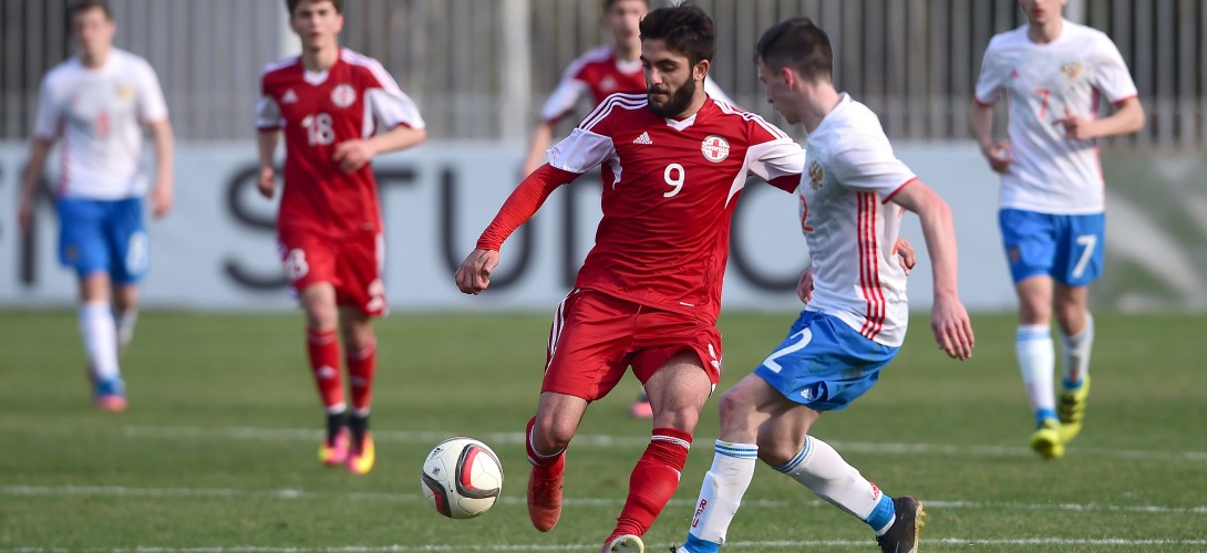 U 19 - საქართველომ რუსეთი რატი არდაზიშვილის გოლით დაამარცხა